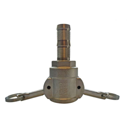 Camlock connector socket with sleeve DN25