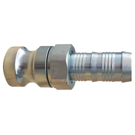 Camlock connector, swivel plug, DN25, silver