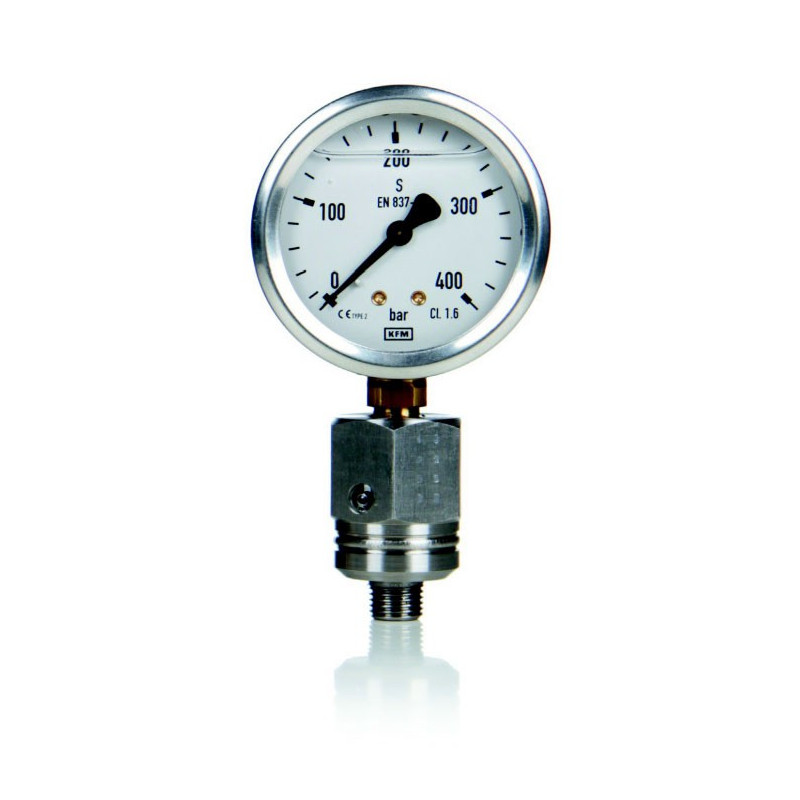 pressure gauge with separator for injection - 400 bar