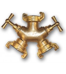 trójnik złączek z zaworami 3/4"x3/4"x1/2" - GEKA