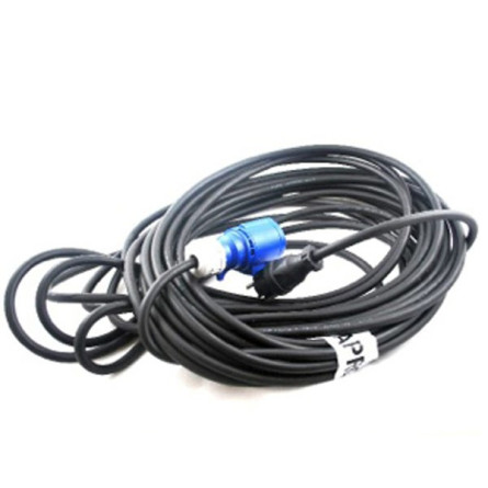 electrical cable 3x1.5mm, length 3m, BLUE socket