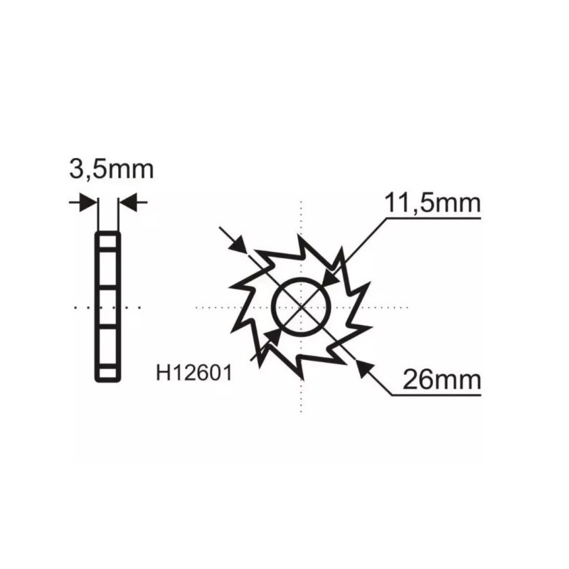 H1260 milling and grinding disc for removing paint and adhesives