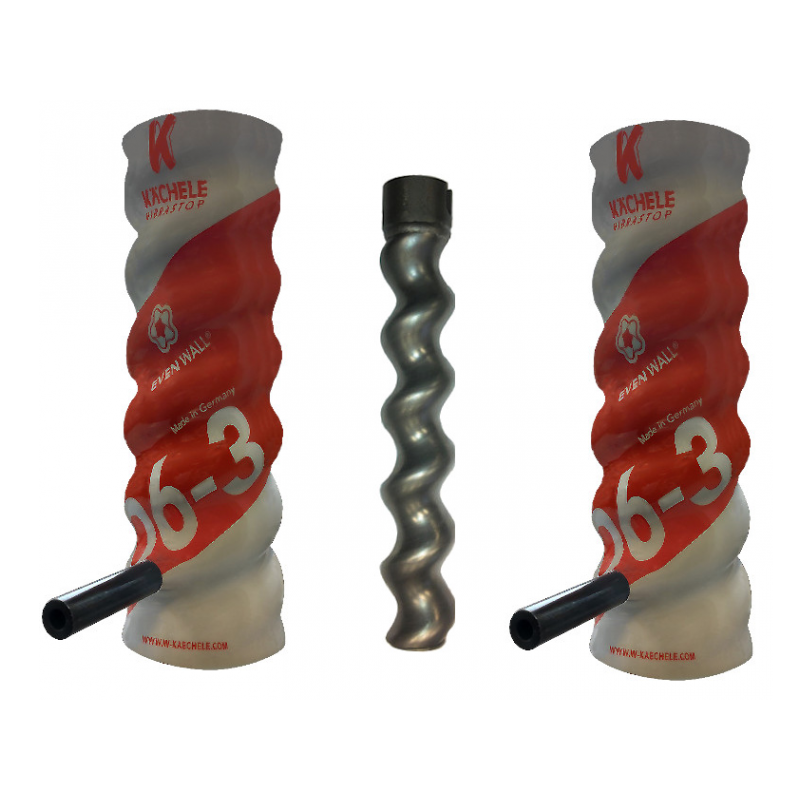 Stator x2 + Rotor D6-3 EVEN WALL TWISTER - orange Complete Screw Pump