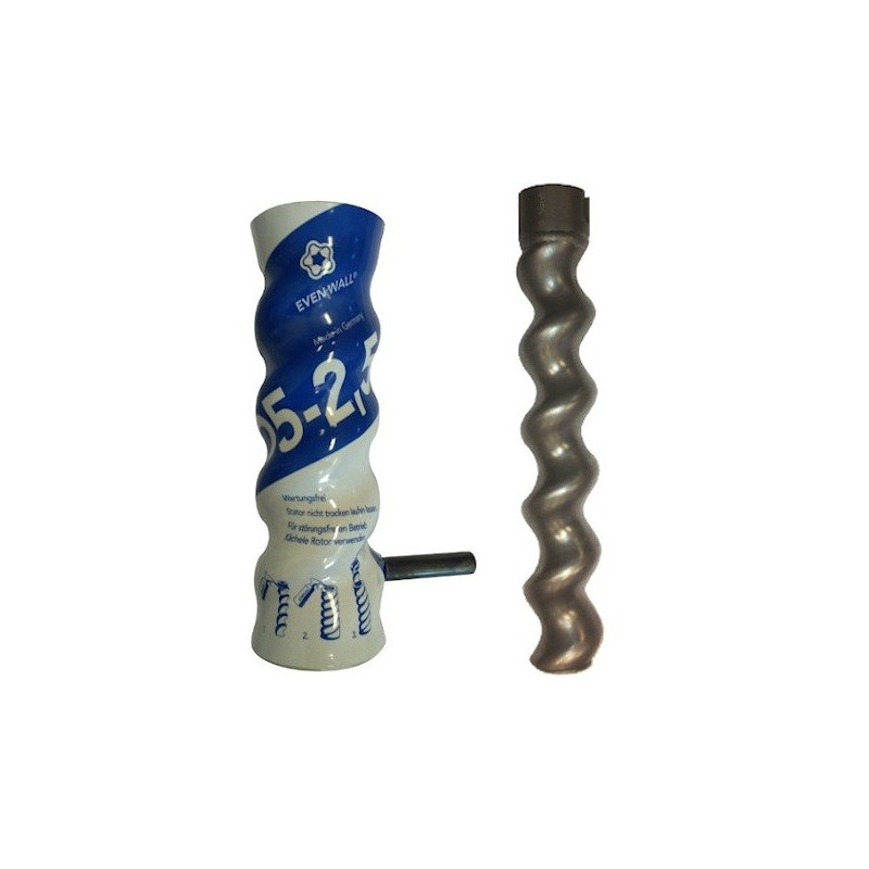 Stator + Rotor D5-2.5 EVEN WALL - Blue Complete Screw Pump