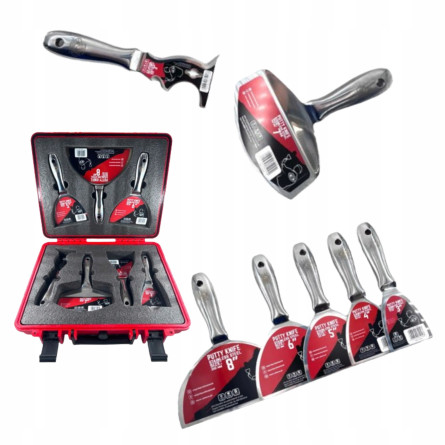 Set of Single-Piece Putty Knives in a Case OLEJNIK 7 Pieces