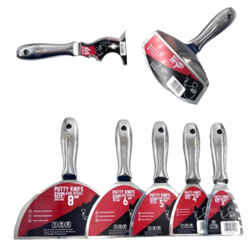 Set of Single-Piece Putty Knives in a Case OLEJNIK 7 Pieces