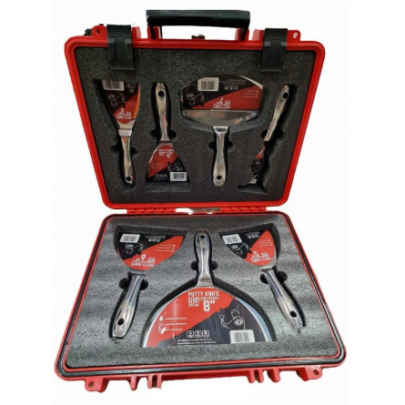 Set of Single-Piece Putty Knives in a Case OLEJNIK 7 Pieces