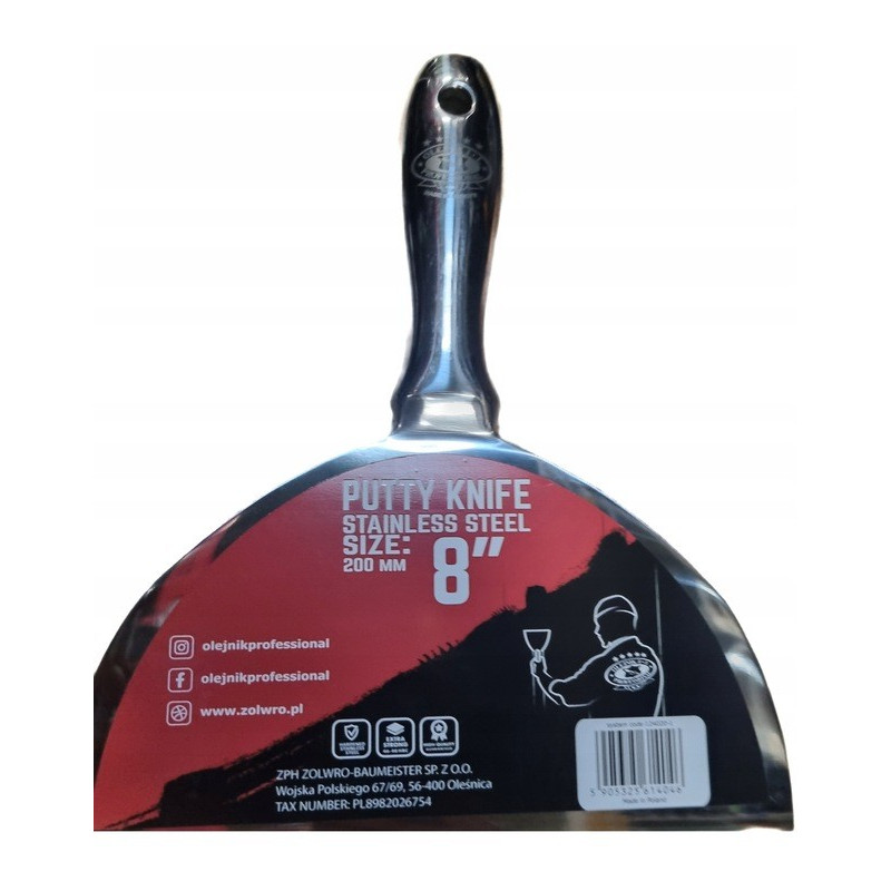 Set of Single-Piece Putty Knives in a Case OLEJNIK 7 Pieces