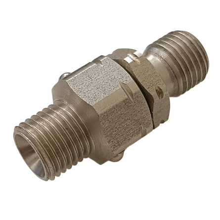 Rotary Hose Connector, external thread 1/4" x 1/4"