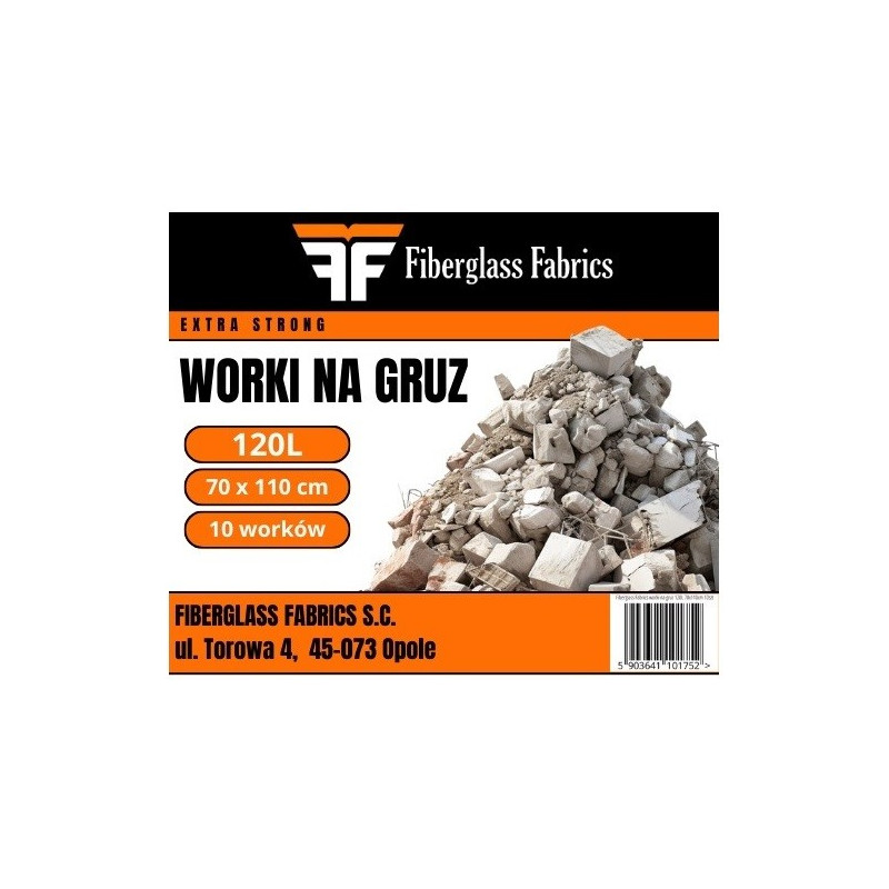 Worek na Gruz Budowlany - 120l / 10 szt. Mocne Worek na Gruz Budowlany - 120l / 10 szt. Mocne