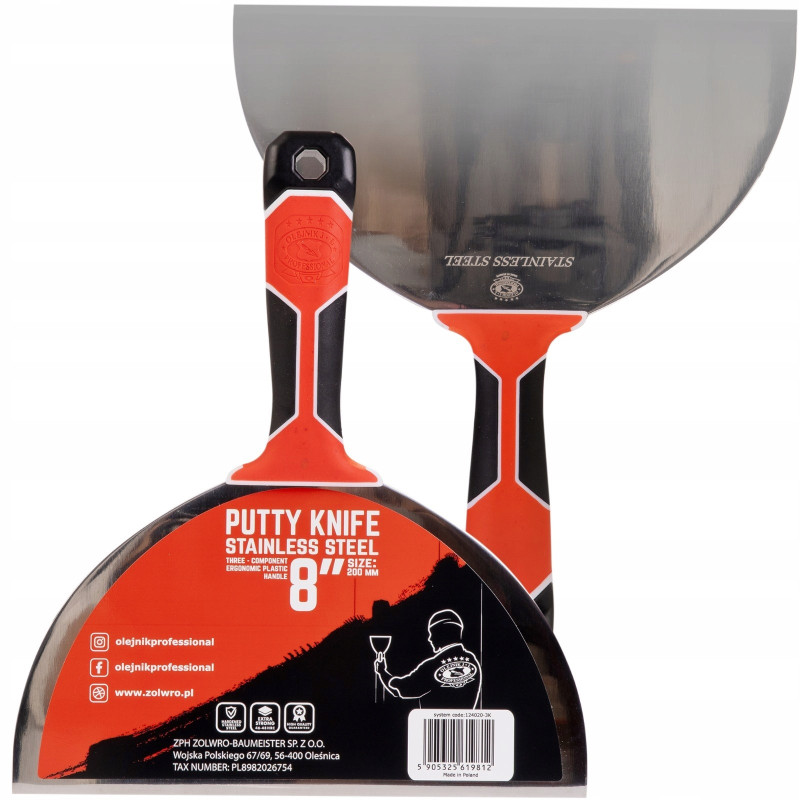 Three-component paint scraper, 200 mm