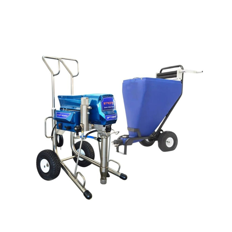 SPT 1195HD painting and filling unit + 105 l paint and filler tank with Strong-Tech press