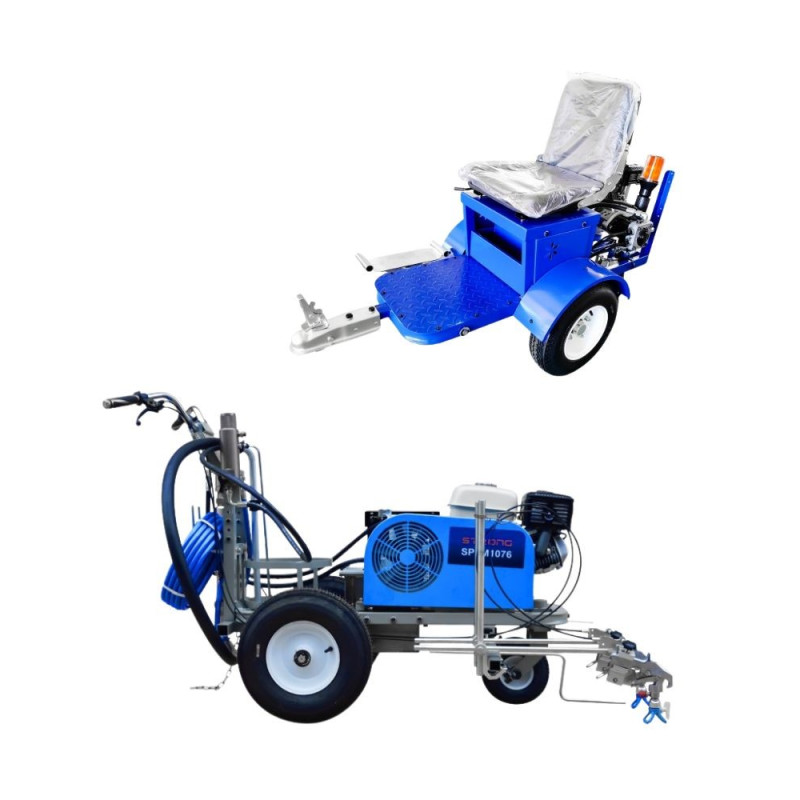 SPLM1076 Road Marking Machine for Lines + SPLM DRIVER Paint Sprayer Drive Trolley - Strong-Tech