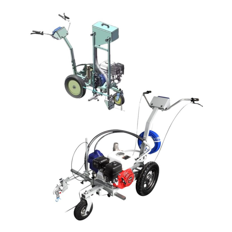 SPLM3400 Road Marking Machine for Lanes + Mikrokul Grit System SPLM3400 Marking Machine - Strong-Tech