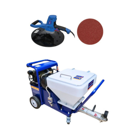 DP-T7X Plastering Unit with Compressor + Styrofoam and Facade Sander - Strong-Tech