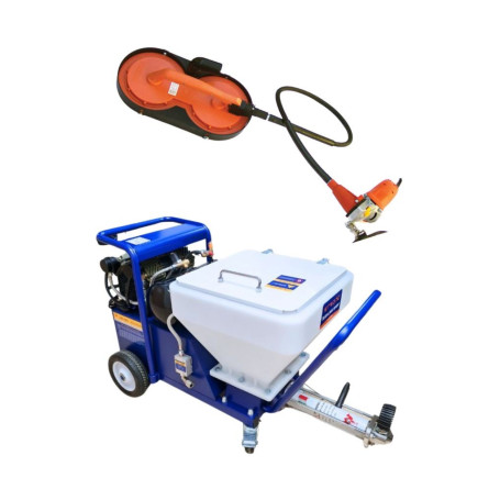 DP-T7X Plastering Unit with Compressor + CHAMELEON 20000 Grinder - Strong-Tech