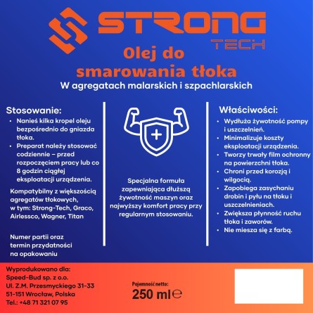 olej do smarowania tłoka 0,25l - STRONG-TECH olej do smarowania tłoka 0,25l - STRONG-TECH