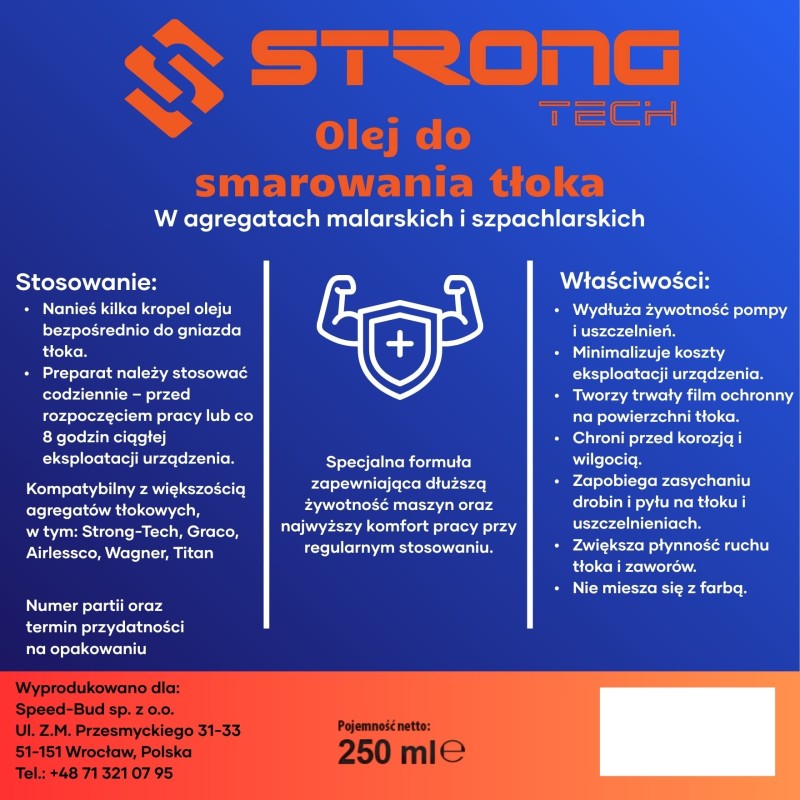 olej do smarowania tłoka 0,25l - STRONG-TECH olej do smarowania tłoka 0,25l - STRONG-TECH