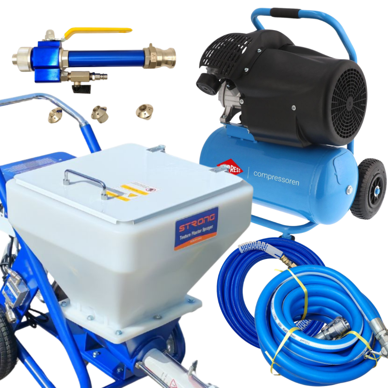 STRONG-TECH DP-T5 Plastering Set + AIRPRESS HL 425-24 Compressor STRONG-TECH DP-T5 Plastering Set + AIRPRESS HL 425-24 Compressor