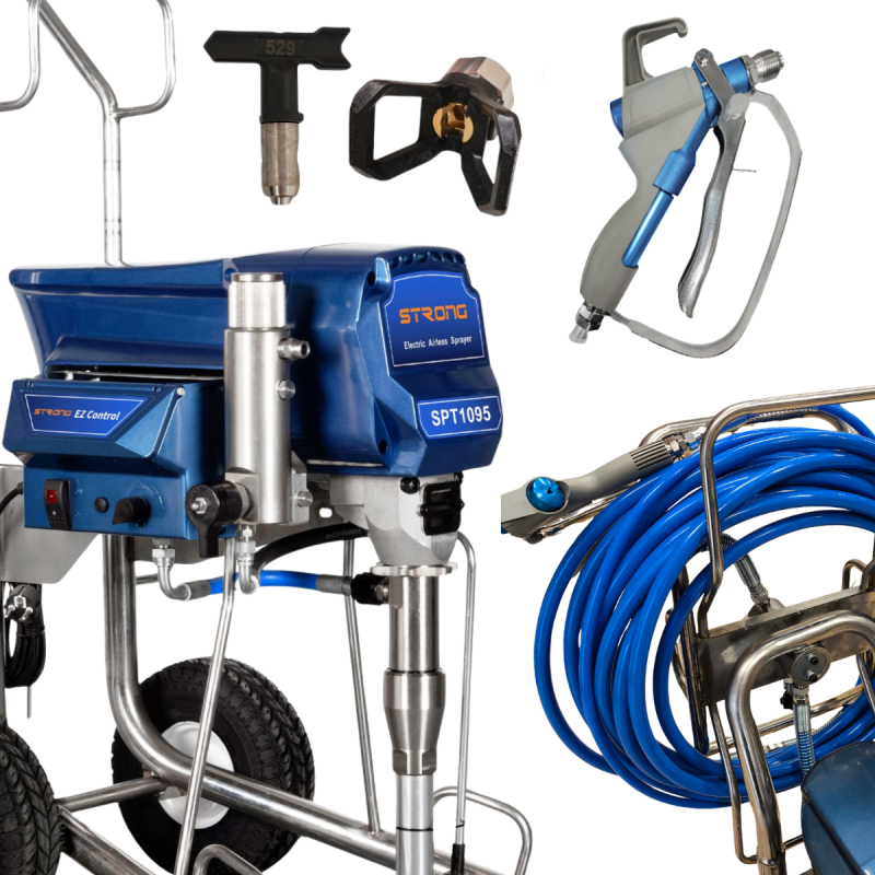 SPT 1095 Paint Sprayer with REEL Strong-Tech Paint Hose Reel