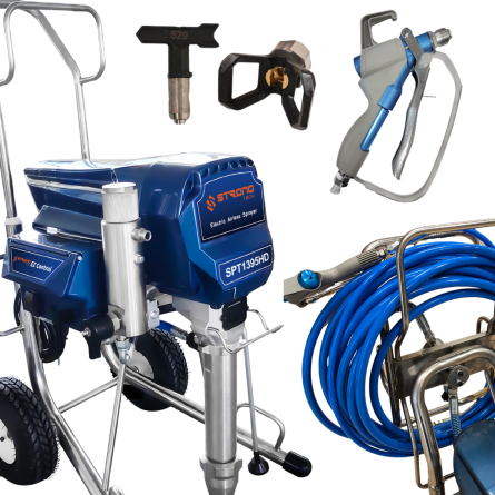 SPT 1395HD Paint Sprayer with REEL Strong-Tech Paint Hose Reel