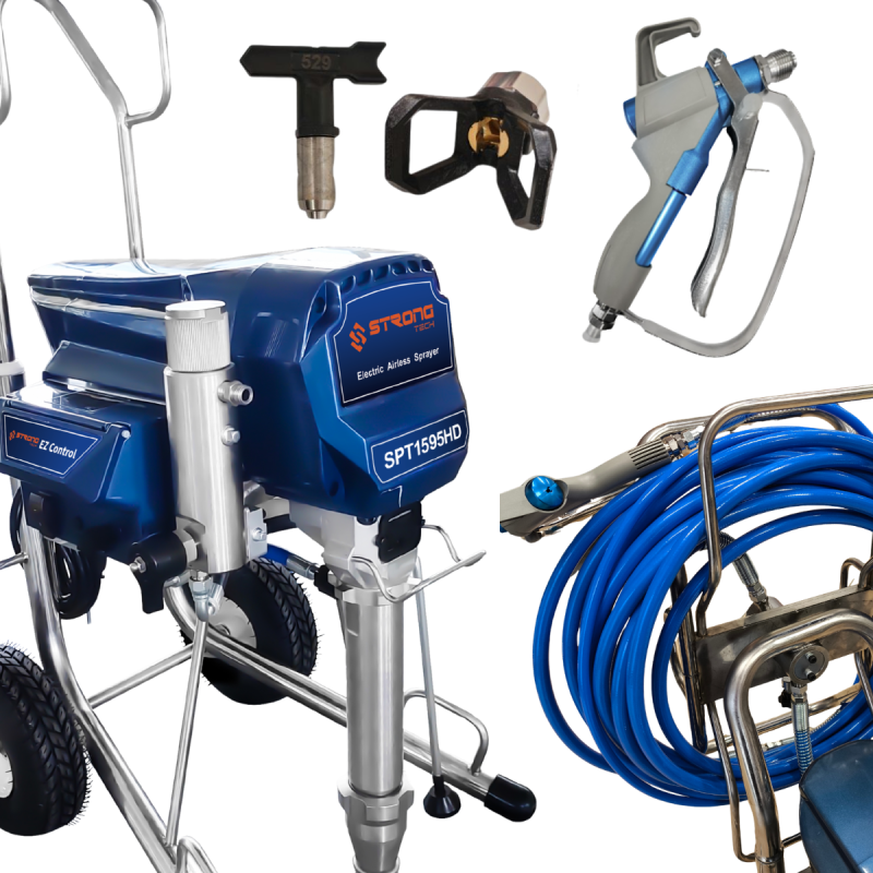 SPT 1595HD Paint Sprayer with REEL Strong-Tech Paint Hose Reel