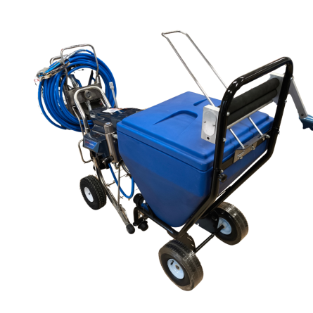 SPT 1195HD painting and filling unit + 105 l paint and filler tank with Strong-Tech press