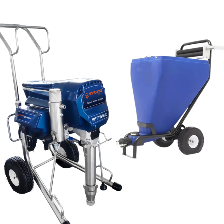 SPT 1595HD painting and filling unit + 105 l paint and filler tank with Strong-Tech press