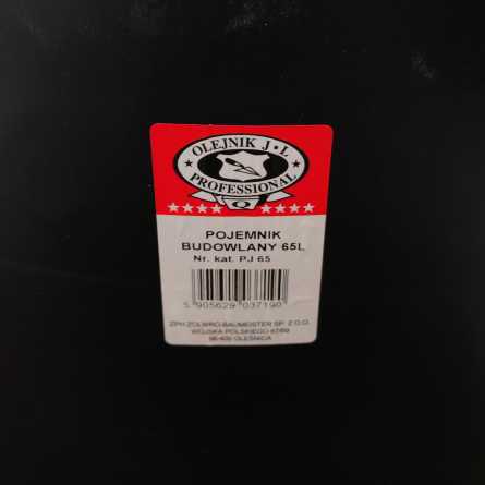 65 L Round Construction Container - OLEJNIK