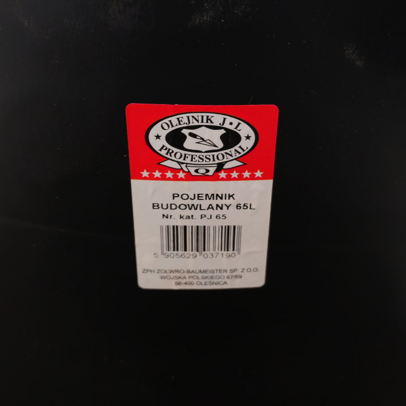 65 L Round Construction Container - OLEJNIK