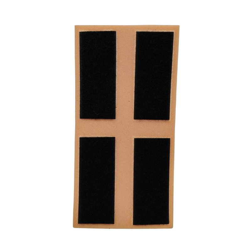 Gąbka BRĄZ CIENKA z Rzepami 280x140x30