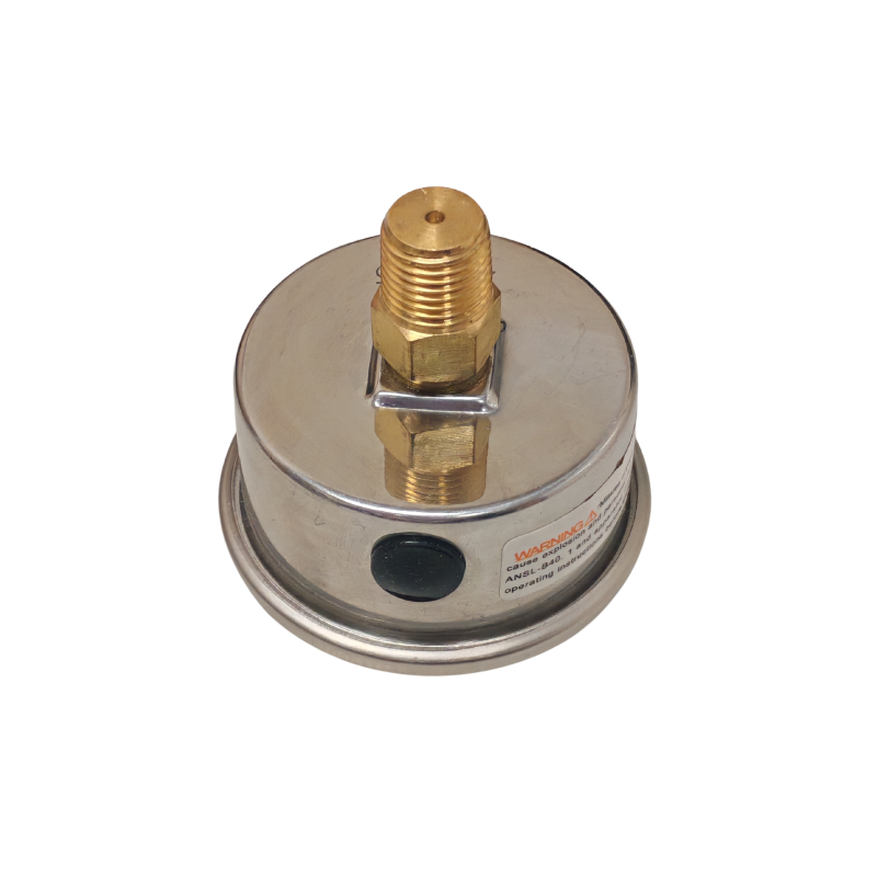 Gel-filled pressure gauge, 0–400 bar, rear outlet 1/4" (45 mm)