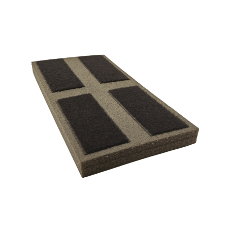 XLPE Graphite Sponge with Hook-and-Loop Fasteners 280x140x20 XLPE Graphite Sponge with Hook-and-Loop Fasteners 280x140x20