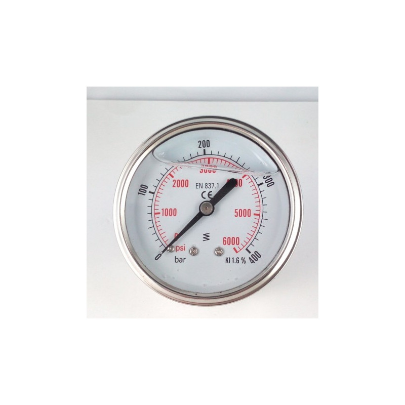 pressure gauge 0-300 bar rear outlet